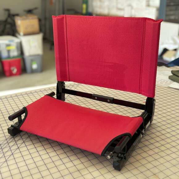 Ole Miss Hotty Toddy Red Stadium Chair Folding Stadium Chair Seat Heavy Duty - Picture 2 of 3